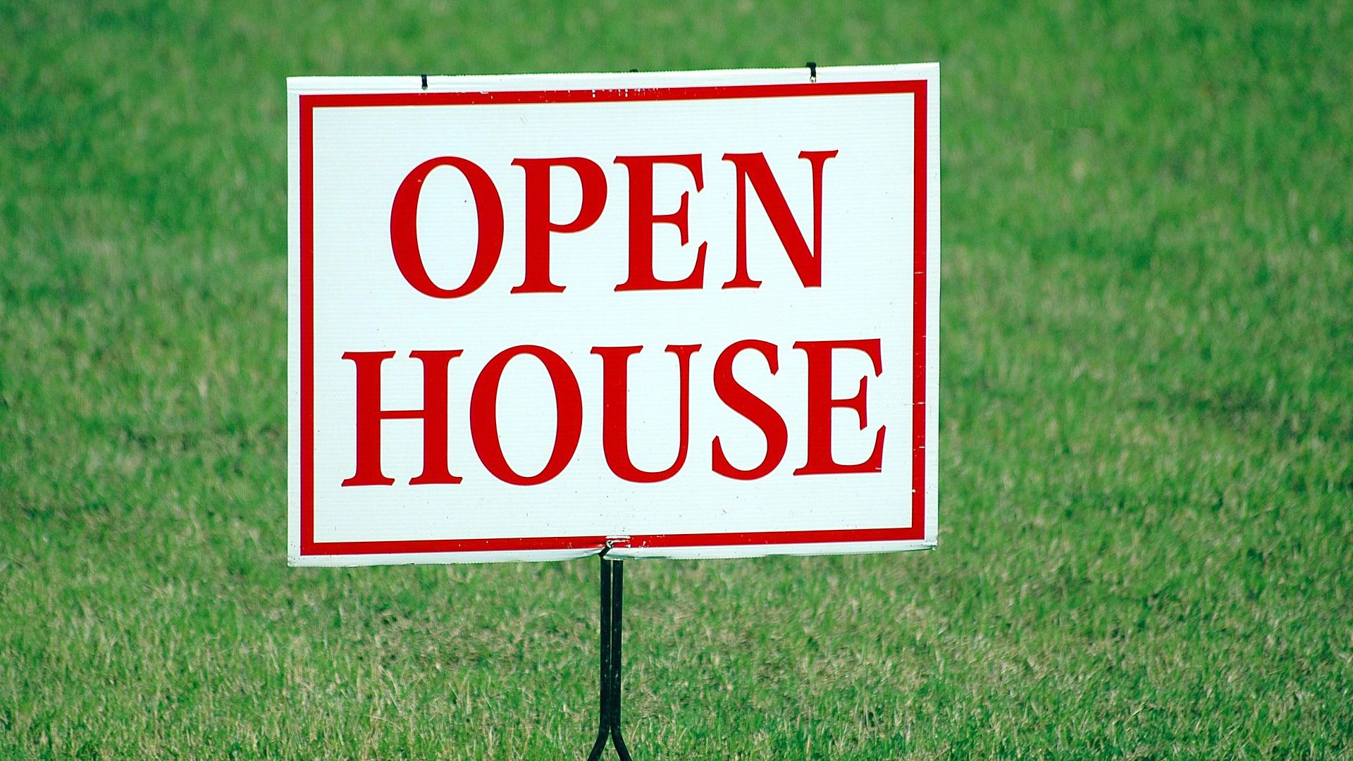 Symbolbild Schild "open house"
